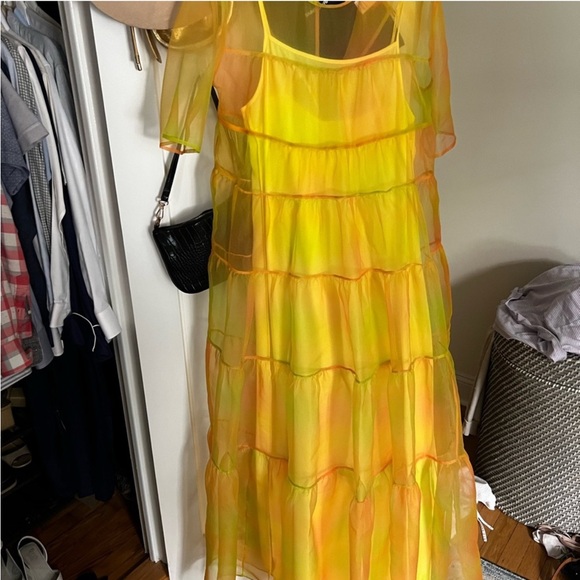 STAUD Hyacinth Organza Maxi Dress, Sz M - Picture 2 of 3